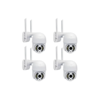 Kit 4 Câmeras De Segurança À Prova D'água Zoom 4x Icsee A8