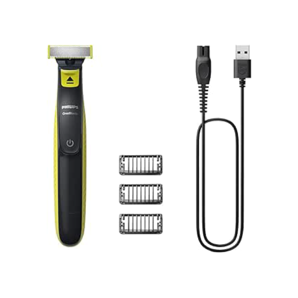 Aparador e raspador OneBlade com 3 pentes, à prova d’água, Bivolt - QP2724/10 Philips