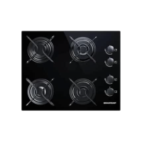 Cooktop 4 bocas Brastemp com grades piatina e acendimento automático - BDD61AE BIVOLT