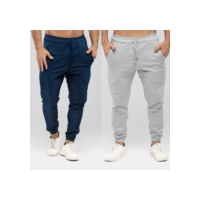 Kit 2 Calças Moletom Masculina Jogger Slim Academia Casual