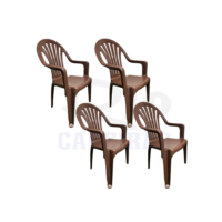 Kit 4 Cadeiras Bistrô Gold Certificadas Jardim Premium