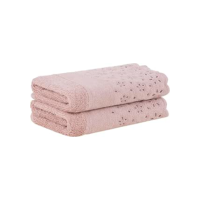 Buddemeyer Jogo de Toalhas Crystal Lavabo Rosa 2 peças
