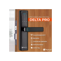 Fechadura Eletronica Digital Com Biometria Senha Kuantttum Delta Pro