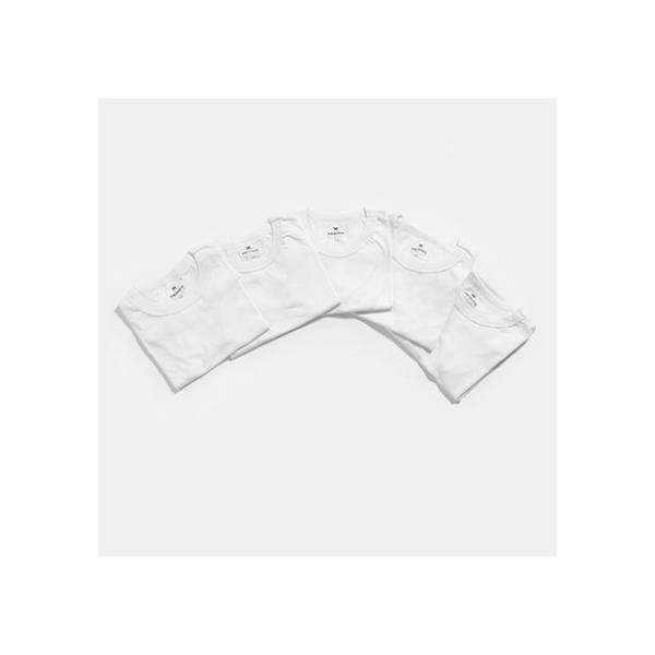 Kit Camiseta Hering Básica Feminina 5 Peças - Branco