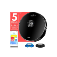 Aspirador de pó robo Inteligente LILIN XR500 com navegação LIDAR, 110/220V Bivolt, Com Tank e Esfregona, Recarga automática e retoma a limpeza, Salve vários mapas, funciona com Alexa, Do Brasil