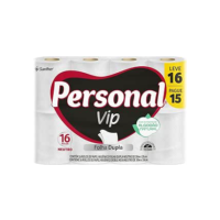 Personal Papel Higiênico Vip Folha Dupla, 16 Unidades Branco (Embalagem Pode Variar)