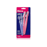 Ricca Conjunto com 4 Navalhas Para Sobrancelha