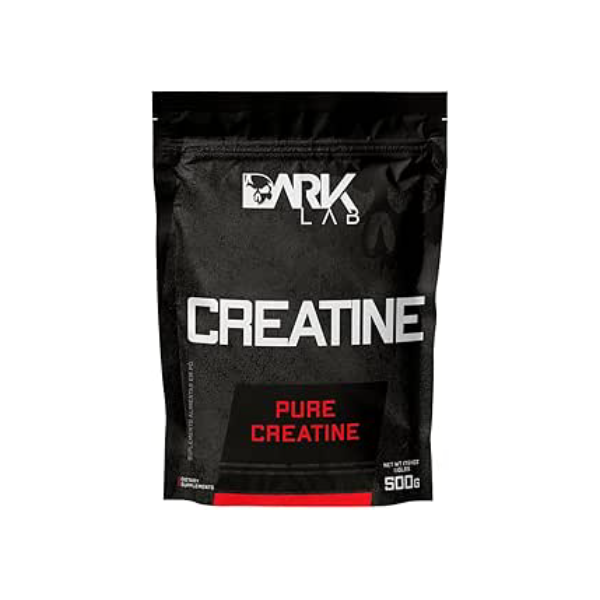 Creatina Pura Dark Lab 500g, Monohidratada 100% de Pureza, Para Atletas e Musculação, Absorção Rápida e Eficiente, Livre de Glúten, Sem Sabor