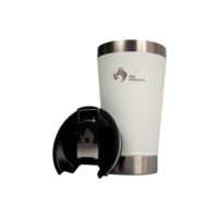 Copo Térmico Quente E Frio Tampa 473ml Branco Fox Stainless