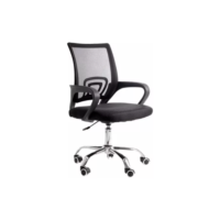 Cadeira De Escritório Em Nylon Mesh Marca Polex - Giratória C/Rodinhas - Cor preto - Home Office