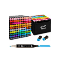 Canetas para Pintar Bobbie Goods, Caneta Touch 120 Cores, para Livro de Colorir, Marcador - Canetinhas Ponta Dupla, Secagem Rápida, Base de Álcool, Não Tóxicas - Para Presente Criativo Antiestresse
