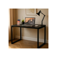 Mesa Industrial Cabe Em Qualquer Lugar Preto 90 Cm Apartamento Escritório Preto Moffer