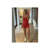 Macaquinho Feminino Canelado Alça Fina Curto Shorts Macacão fitnes Jardineira