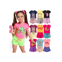 Kit 10 Peças Roupa Infantil Menina Conjunto Verão Feminino Tamanho 1 ao 14