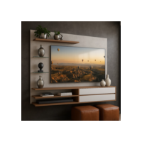 Painel para TV até 65 Polegadas com 1 Porta e Prateleiras Paris Multimóveis