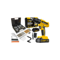 Parafusadeira E Furadeira Impacto Tb-21pz The Black Tools 2 Baterias 21v 3/8 Com Jogo De Brocas Bits E Buchas 300 Peças