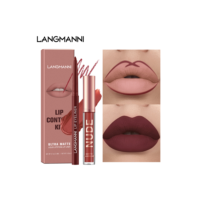 Langmanni | Conjunto 2 Peças Gloss e Lápis Labial Efeito Matte