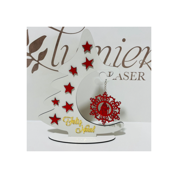 Enfeites de Mesa Natal, Artesanato, MDF 03mm, Árvore de Natal MDF.
