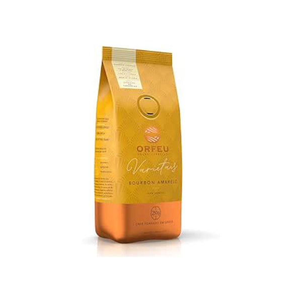 Orfeu Café Bourbon Amarelo em Grãos, 100% Arabica, Torra Média Clara 250g
