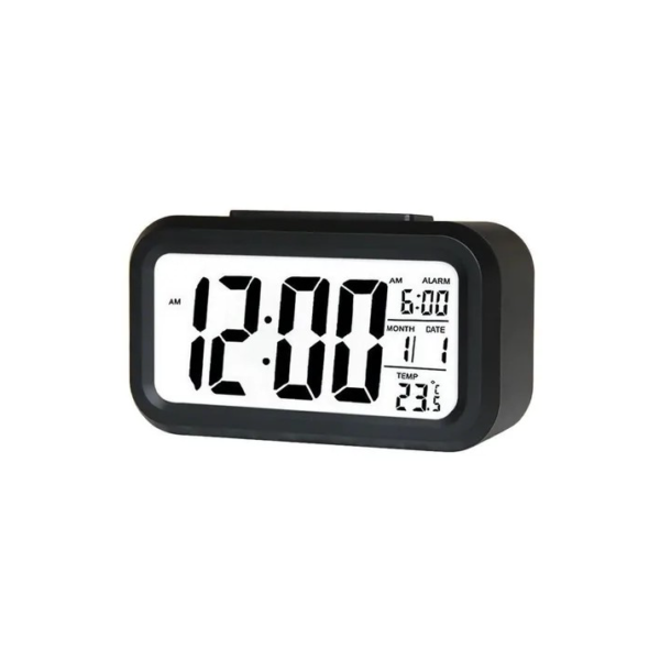 Relógio de Mesa Portátil Digital Despertador Led Lcd Brilha Escuro
