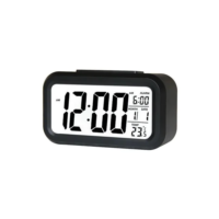 Relógio de Mesa Portátil Digital Despertador Led Lcd Brilha Escuro