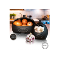 *LANÇAMENTO* Kit Condimentos Cebola Alho Feitos Ceramica Cozinha Armazenamento  Alimentos Preto Fosco Decoração Pote
