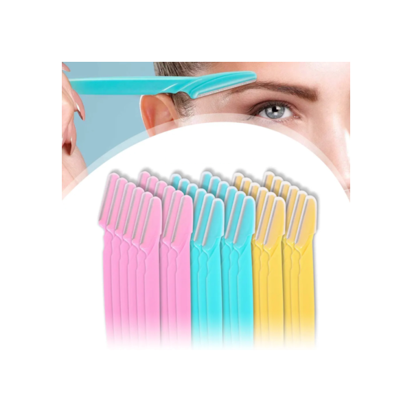 Kit 18 Lâmina Sobrancelha e Rosto Navalha Navalhete para Depilação Facial sobrancelhas buço e axila