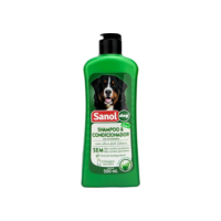Sanol Dog Shampoo E Condicionador De Pêlos Para Cães 500 Ml Verde