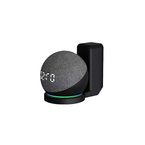 WB Suporte de tomada para Smart Speaker Alexa Echo Dot Amazon 5 e 4 Geração Preto