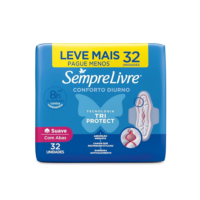 Sempre Livre Absorvente Externo Adapt Plus Com Abas 32 Unidades