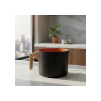 Fervedor Leiteira Canecao Antiaderente Ceramico Indução Gas Preto