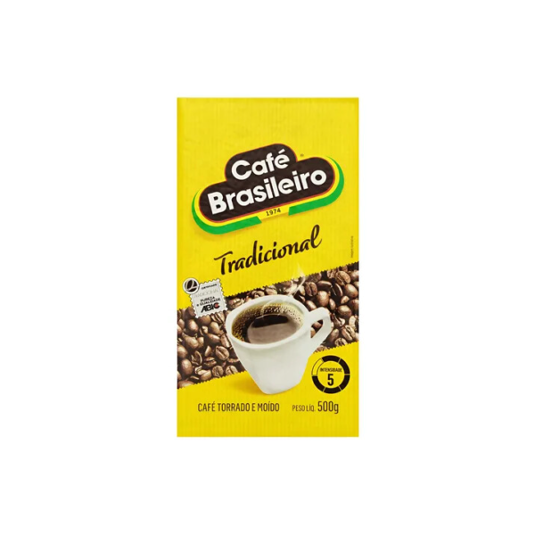 Café Torrado e Moído a Vácuo Tradicional Café Brasileiro Pacote 500g