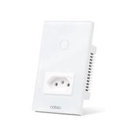 Interruptor Inteligente WiFi com Tomada, Interruptor Smart Sem Fio Doméstico Multifuncional, Controle Remoto de Eletrodomésticos Por Celulares, Interruptor Cronometrado, (1 botões)