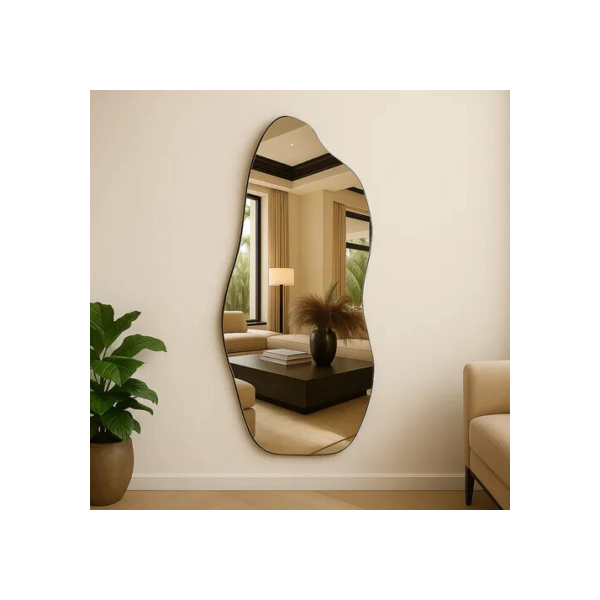 Espelho Grande Corpo Inteiro 115x60 Orgânico Luxo Decorativo