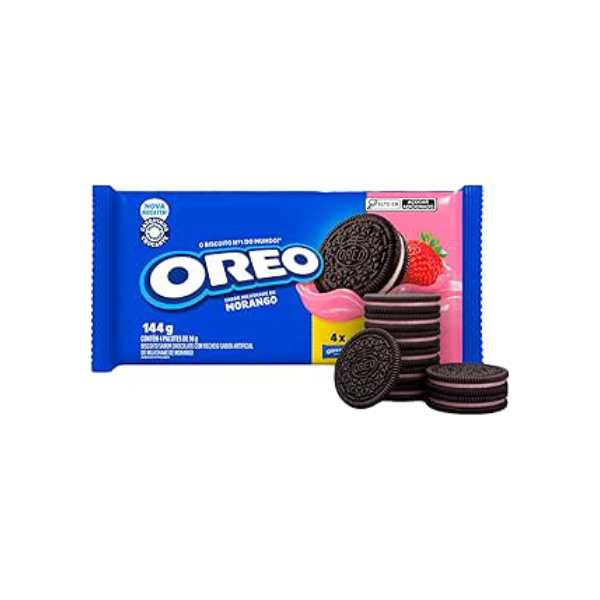 Oreo Biscoito Recheado Milkshake De Morango Multipack 144G