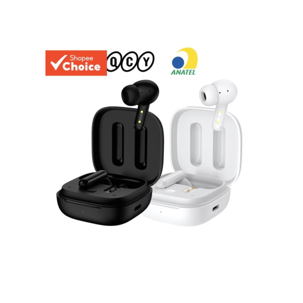 QCY T13 Fones De Ouvido Jogos Esportes ANC Fone HT06 Bluetooth 5.3 28dB Profundidade E Modo Transparência Com Microfone 