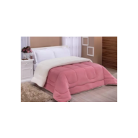 Edredom Casal Queen Coberdrom Sherpa Com Tecido 200 Fios Cor Rose