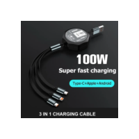 100w 3 em 1 cabo usb retrátil carregamento rápido e dados micro usb tipo c para iphone 15 14 13 pro max android telefone xiaomi cabo