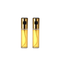 Kit 2 Borrifadores De Azeite/Vinagre Galheteiro De Vidro 100ml (DOURADO)