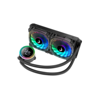 Water Cooler Rise Mode Aura Ice Black, ARGB, 240mm, AMD/Intel, Preto - RM-WAIB-05-ARGB