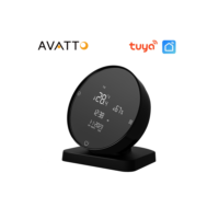 AVATTO Tuya Smart IR Controle Remoto com Sensor de Temperatura e Umidade para Ar Condicionado TV Funciona com Alexa Google Home