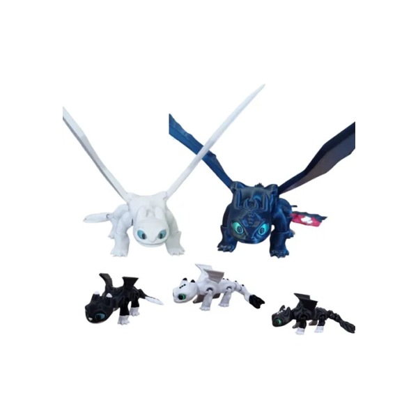 Kit Dragão Fúria Da Noite (banguela) Fúria Do Dia  Filhotes