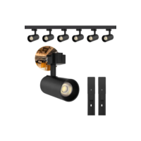 Kit Eletrificado Trilhos 2m + 6 Spots Led 30w Preto