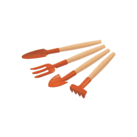 Tramontina Conjunto Para Jardinagem Metálico Com Cabo De Madeira 4 Peças