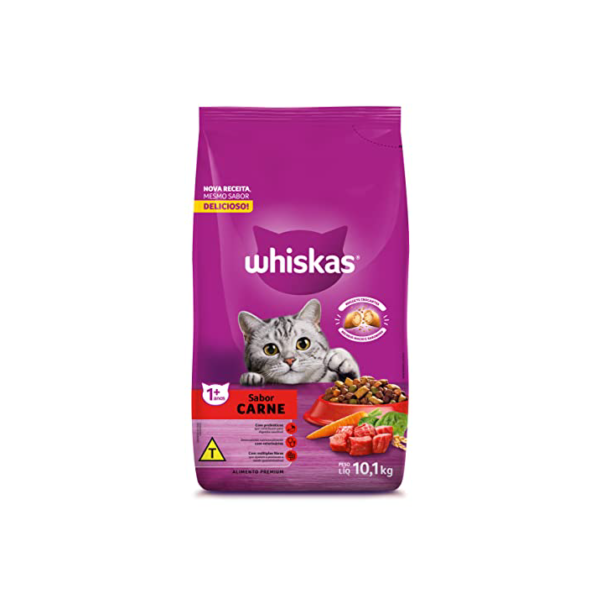 whiskas Ração Whiskas Carne Para Gatos Adultos 10 1 Kg