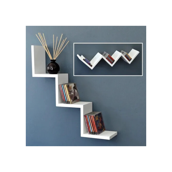 Prateleira Nicho Branco Mdf Quarto Sala P/ Livro Jogo Luxo