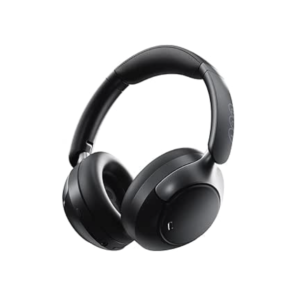 QCY H3 PRO ANC Fone de Ouvido Bluetooth, Headphone ANC Adaptáveis, Cancelamento Ativo de Ruído de 50 dB, Áudio sem fio de Alta Resolução LDAC, 55 Horas de Reprodução, Preto (Preto)