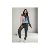 Conjunto Feminino De Moletom Flanelado Com Capuz E Cordão