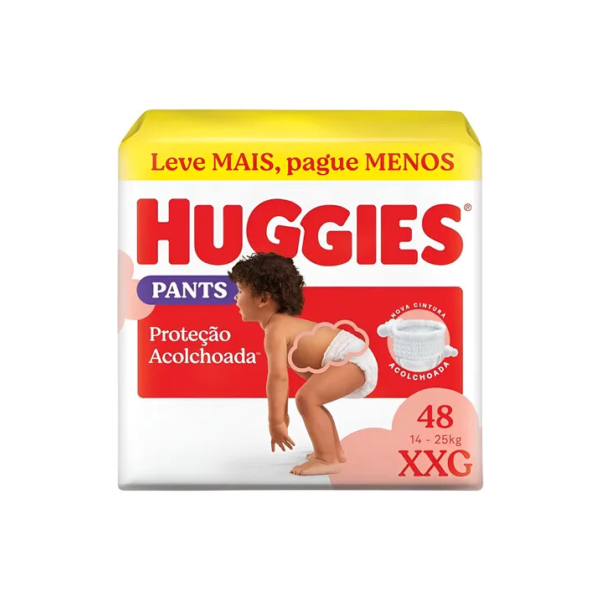 Huggies Fralda Pants Roupinha Proteção Acolchoada XXG - 48 Un