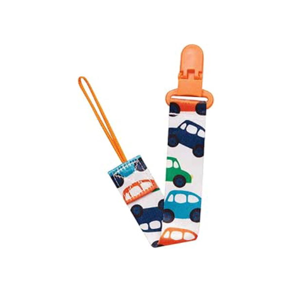 Buba Carrinho Prendedor de Chupeta, Azul/Laranja